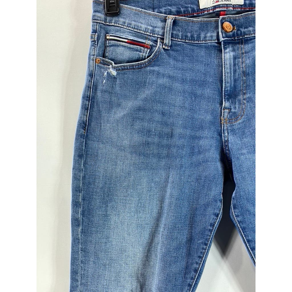 TOMMY HILFIGER JEANS Men's Blue Denim Athletic-Fit Five-Pocket Jeans SZ 33X30
