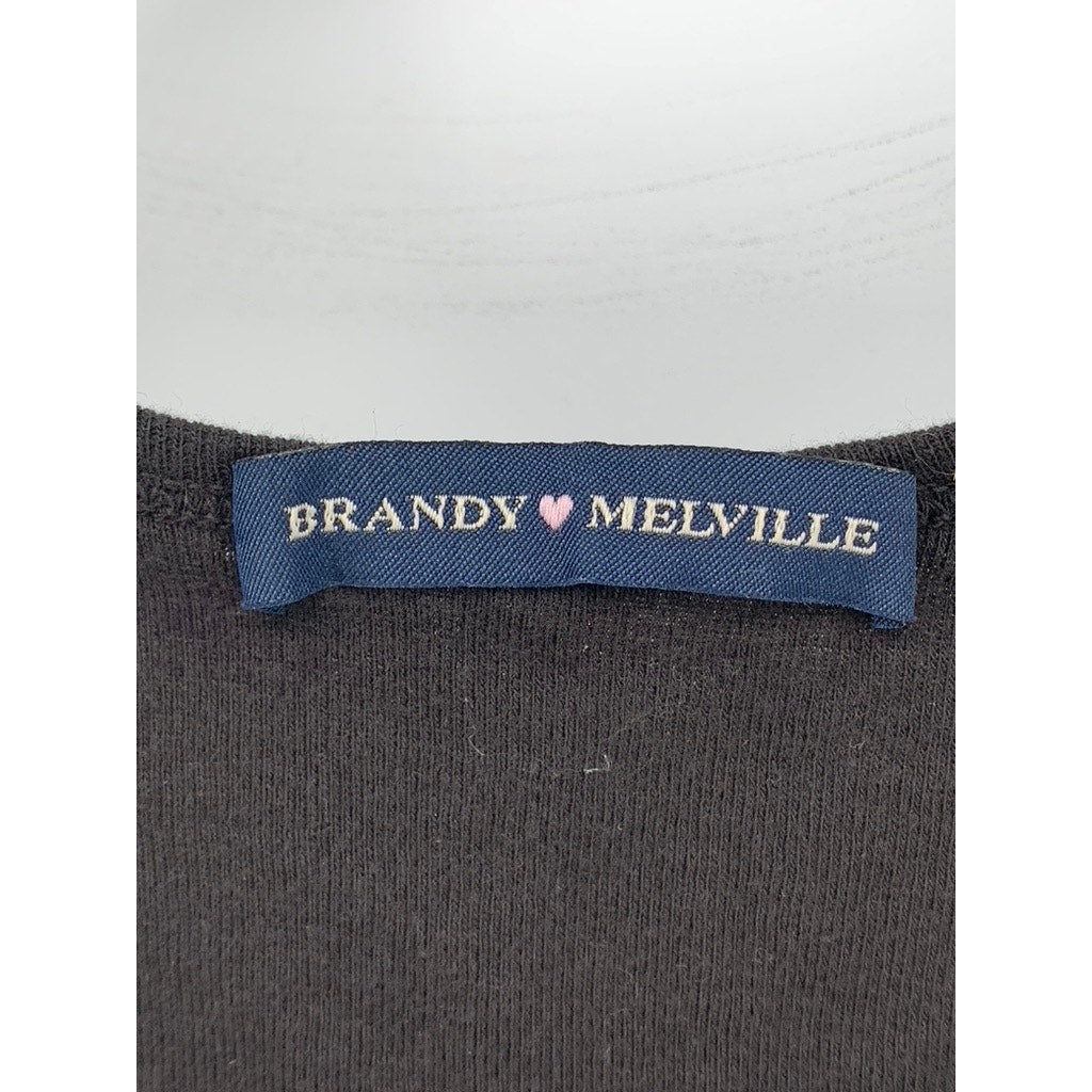 BRANDY MELVILLE Women's Black Scoop-Neck Casual Pullover Tank Top SZ OS