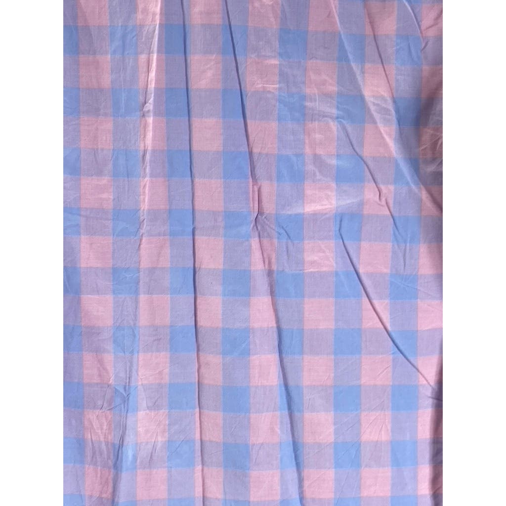 BONOBOS Men's Pink/Blue Gingham Slim-Fit Button-Up Long Sleeve Shirt SZ S