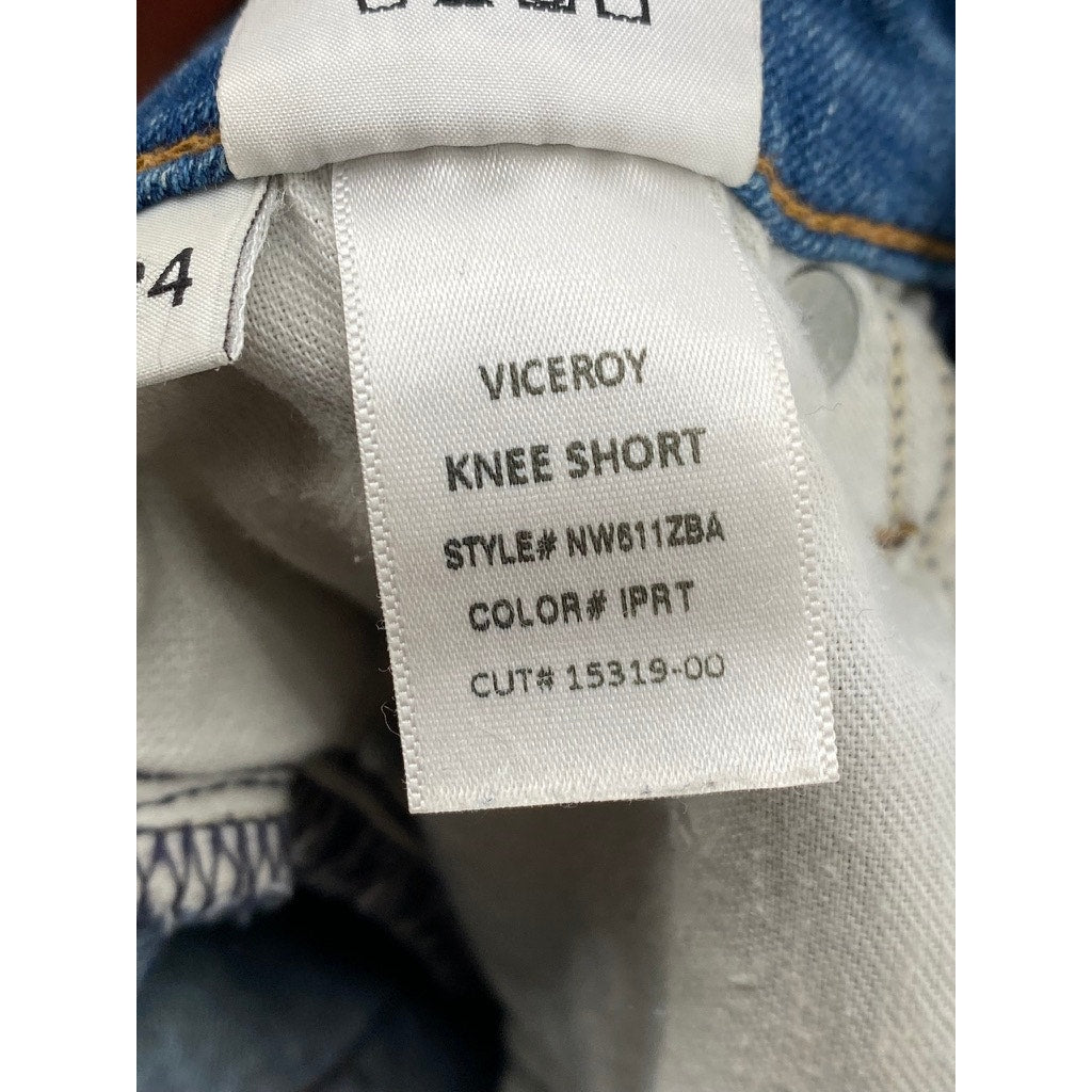 HUDSON Women's Blue Denim Viceroy Five-Pocket Knee Shorts SZ 24