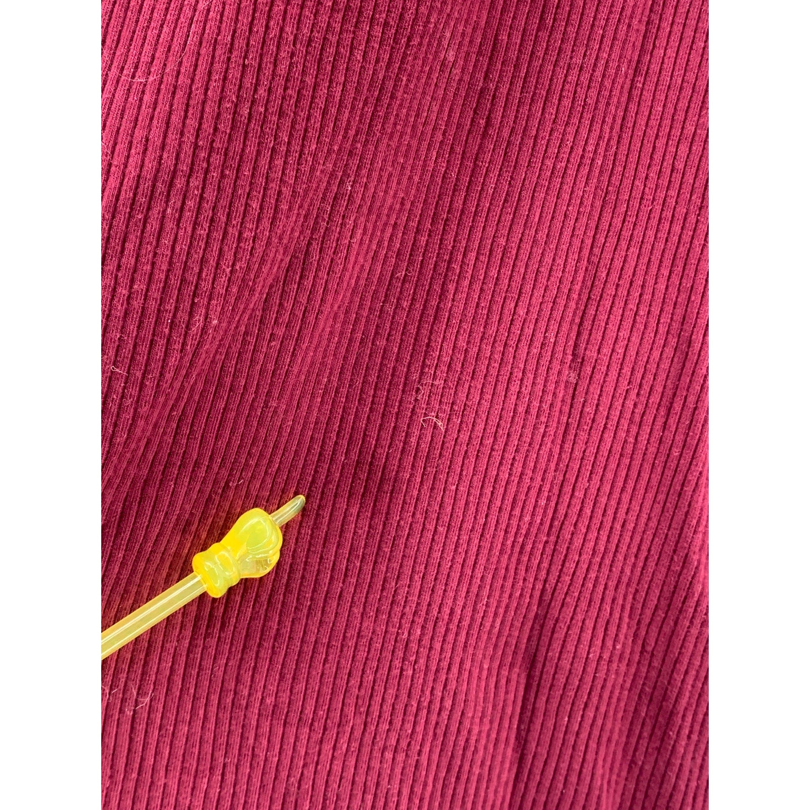 AMBIANCE Women's Burgundy Ribbed High-Neck Halter Sleeveless Top SZ M