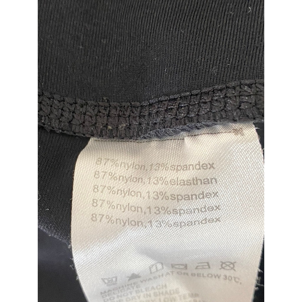 BALEAF Women's Black Scrunched Leg Tummy-Control High-Rise Ankle Leggings SZ M