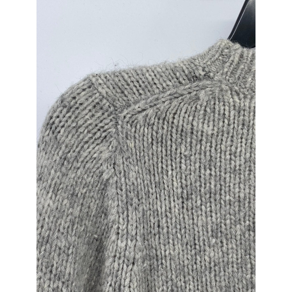 TALULA Women's Gray Heather Crewneck Alpaca Blend Long Sleeve Knit Sweater SZ XS
