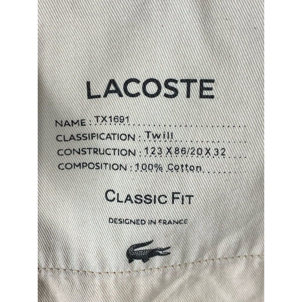 LACOSTE Men's Red Classic-Fit Straight-Leg Twill Chino Pant SZ 34
