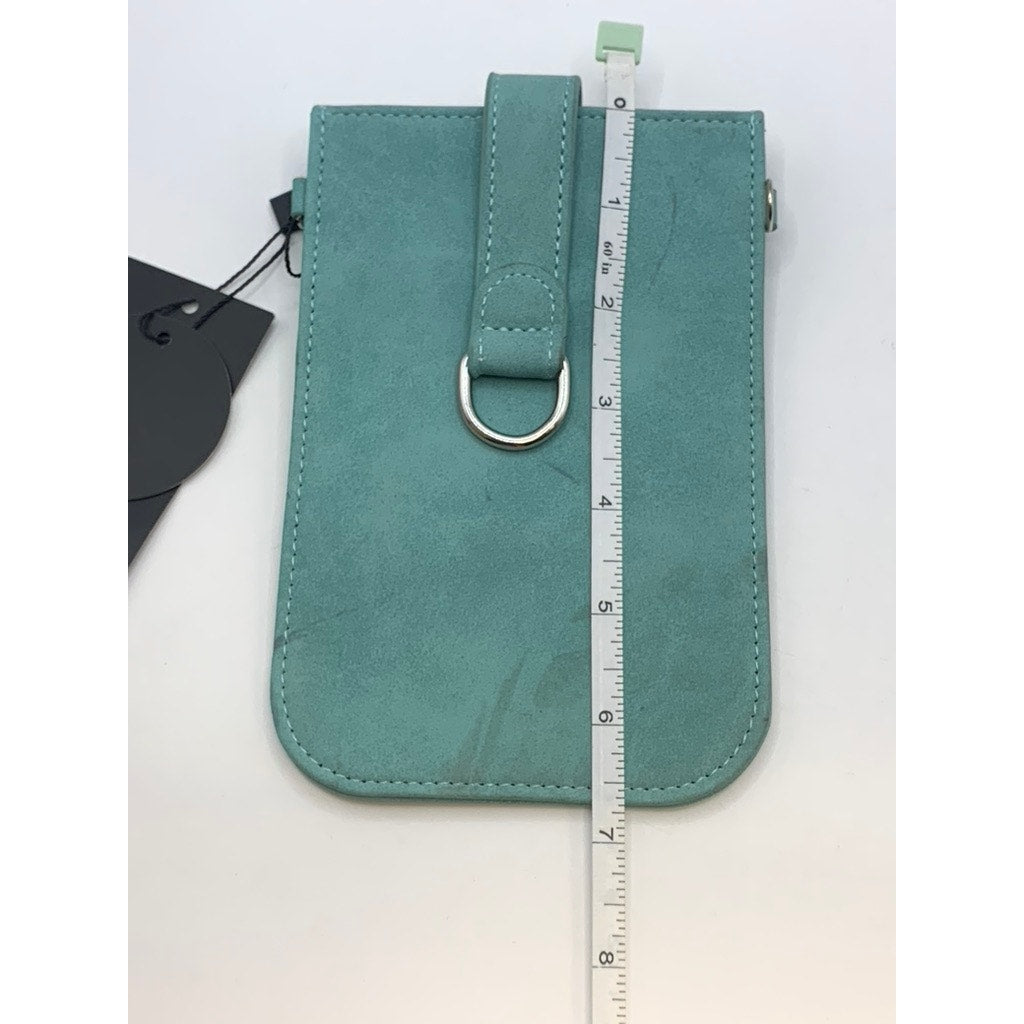 K.CARROLL ACCESSORIES Women's Teal Faux Leather Small Card Bag SZ OS