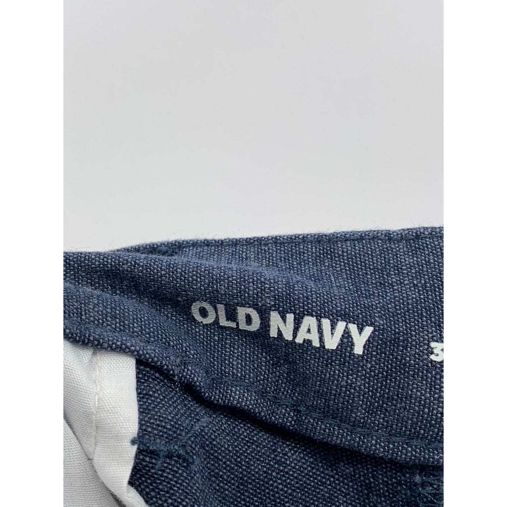 OLD NAVY Men's Navy Linen-Blend Slim-Fit Pant SZ 34X34
