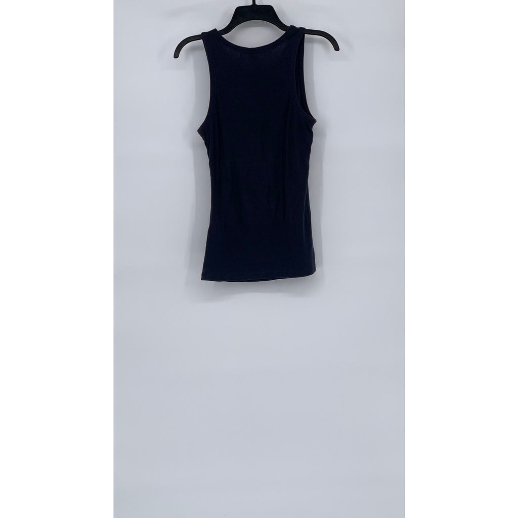 SAMSOE SAMSOE Women's Sky Captain Blue Ribbed Crewneck Alexo Tank Top SZ S