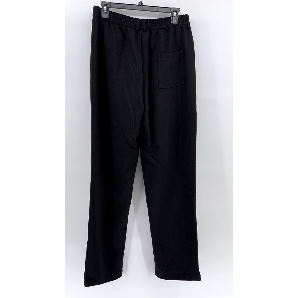 CHIC ERRO Men's Black Straight-Leg Zipper Hem Pants SZ XL