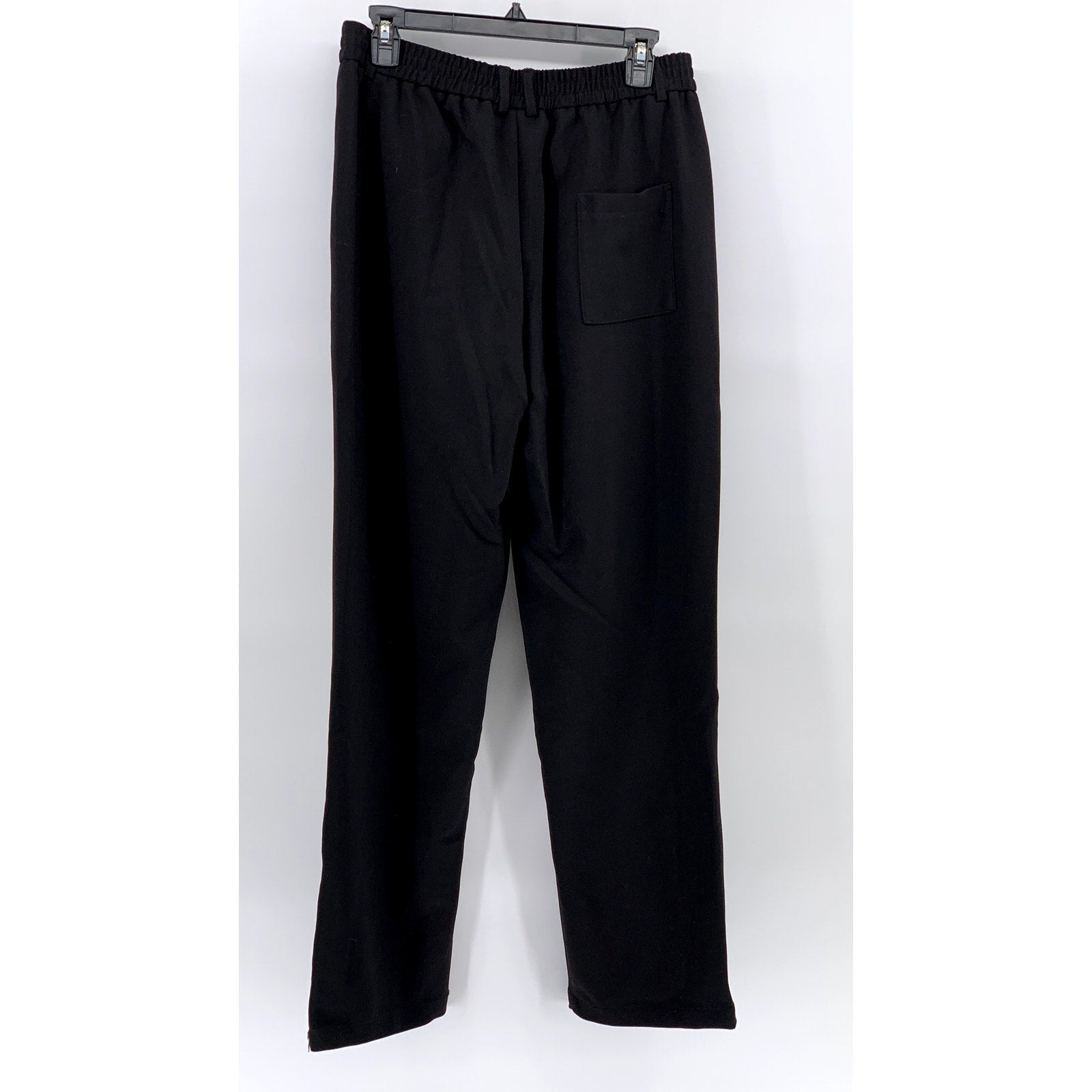 CHIC ERRO Men's Black Straight-Leg Zipper Hem Pants SZ XL