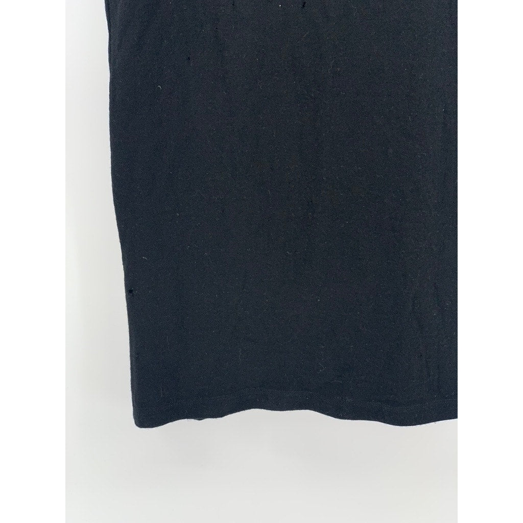 MKM ORIGINALS Men's Black Solid Knit Wool Scoop-Neck Casual Tank SZ S