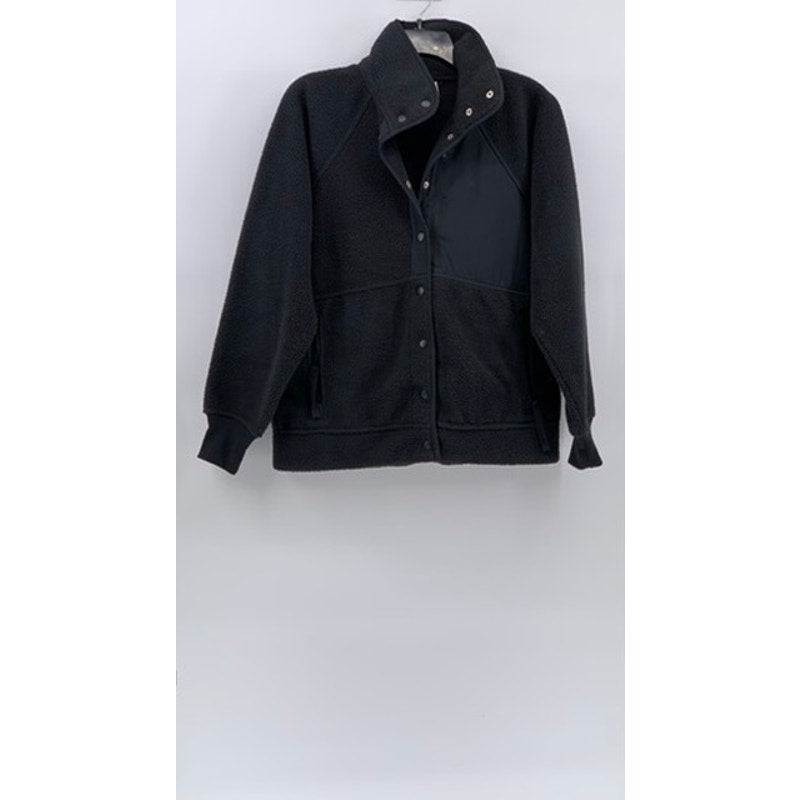 ALDER Women’s Black Go Far Fleece 2.0 Button-Up Jacket SZ XS/S