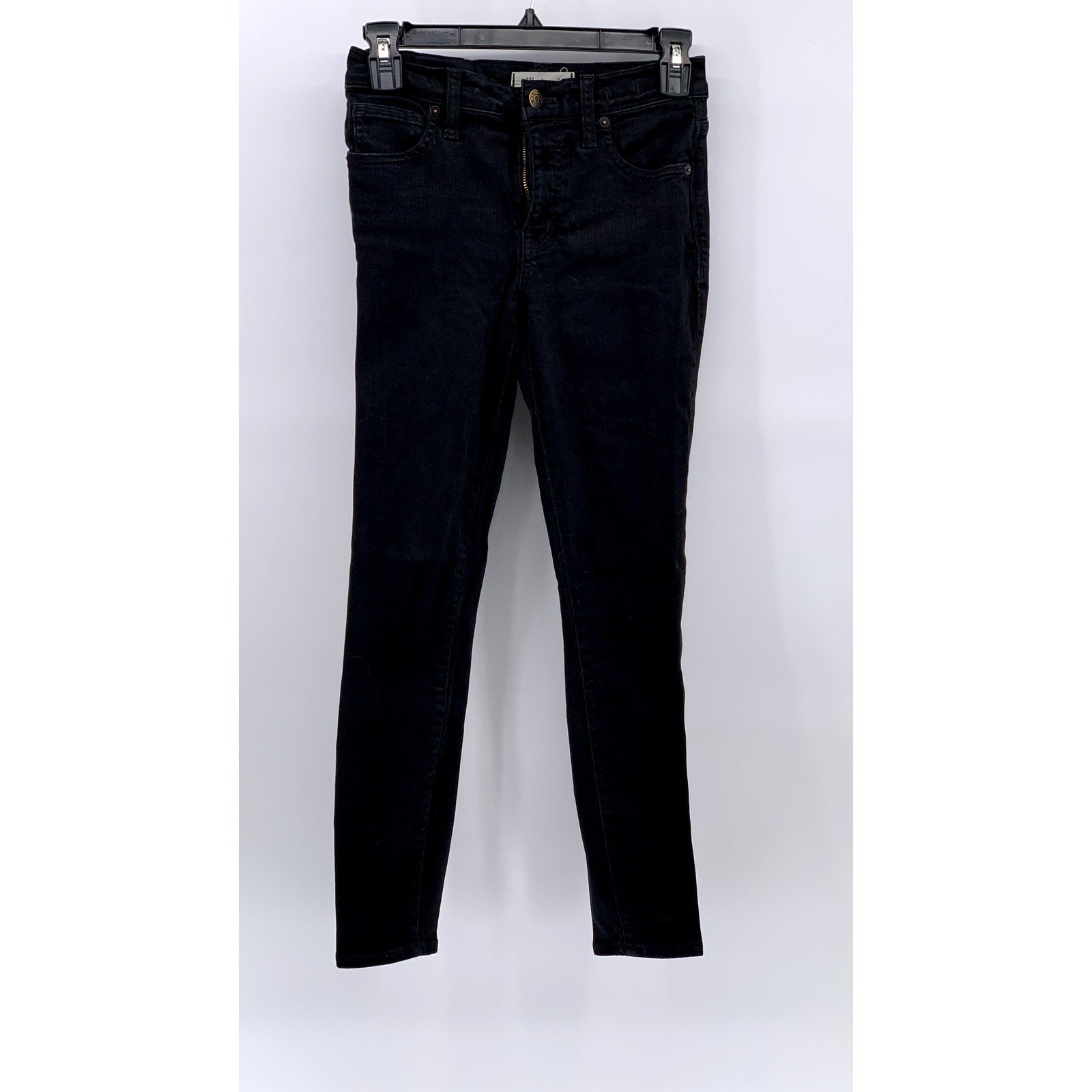 MADEWELL Women's Black Petite 9" High-Rise Skinny Jeans SZ 26S