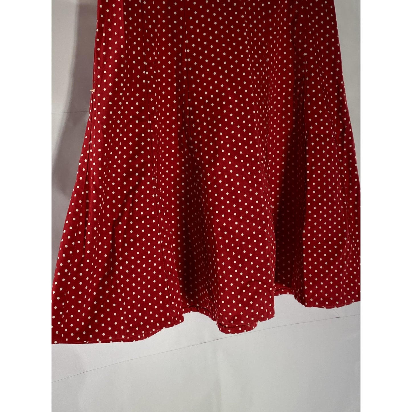 H&M Women's Red-White Polka Dot Belted A-Line Mini Skirt SZ 4
