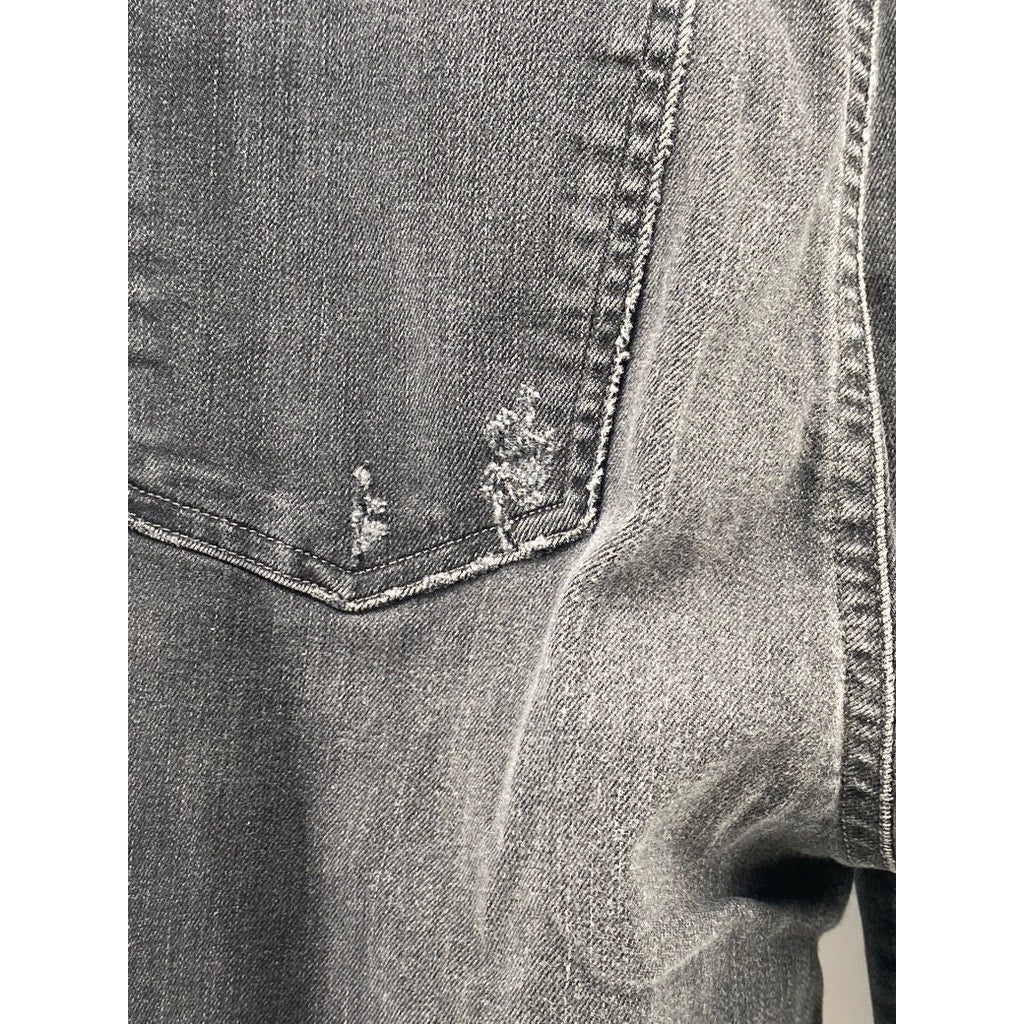 CITZENS OF HUMANITY Women's Washed Black Distressed High-Rise Skinny Jeans SZ 27