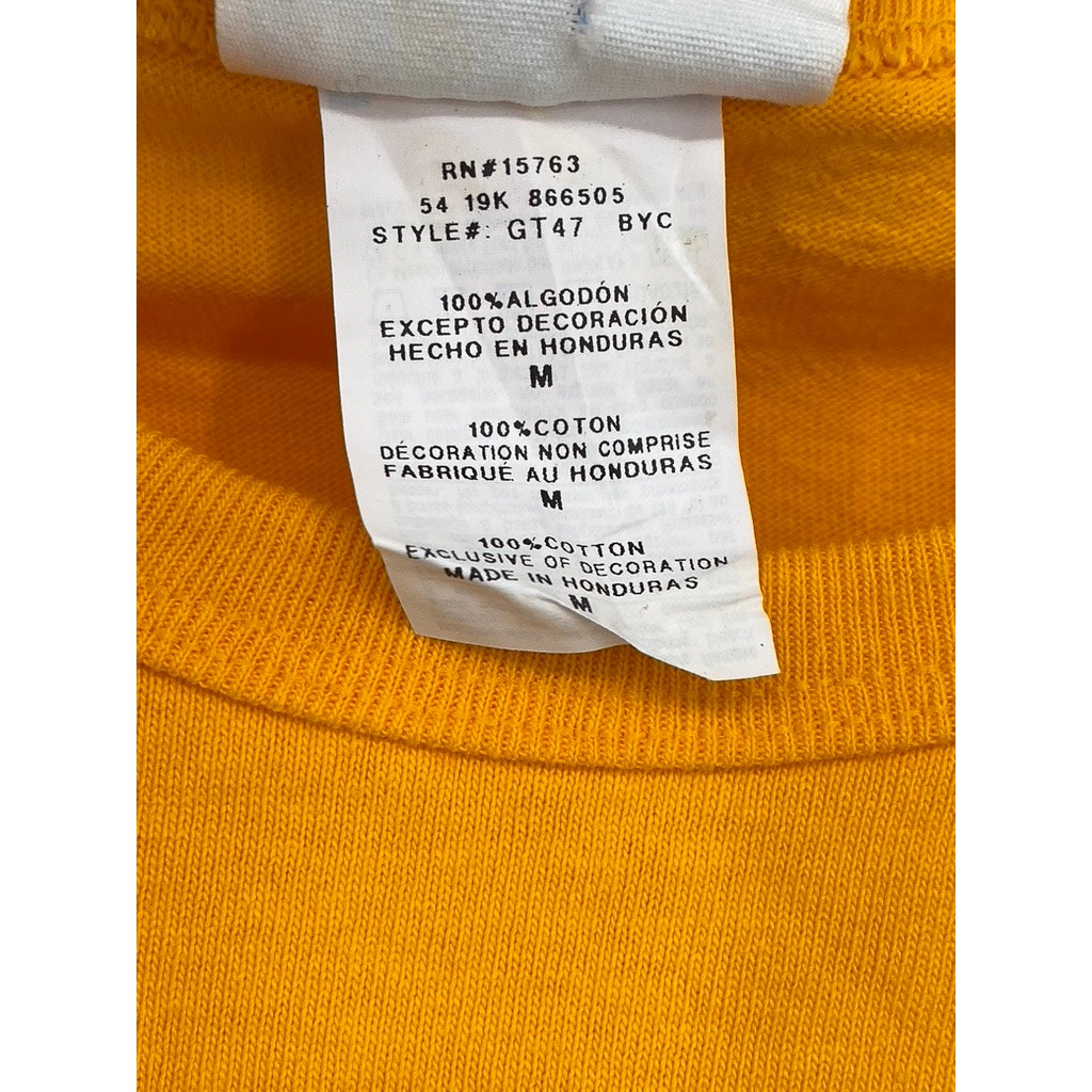 CHAMPION Men's Orange-Black Graphic Crewneck Long Sleeve T-Shirt SZ M