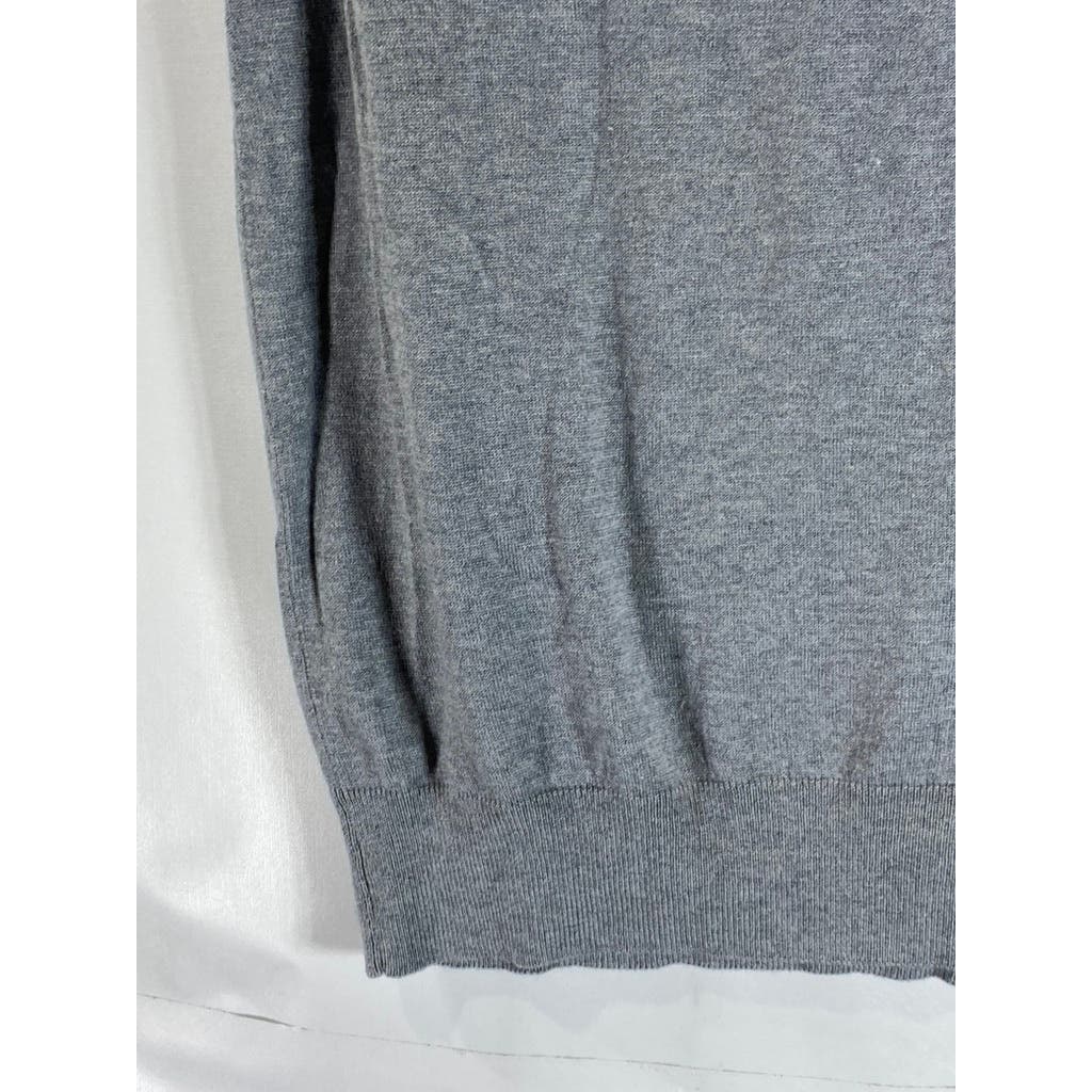 BANANA REPUBLIC Men's Gray Silk/Cotton/Cashmere V-Neck Sweater Vest SZ M