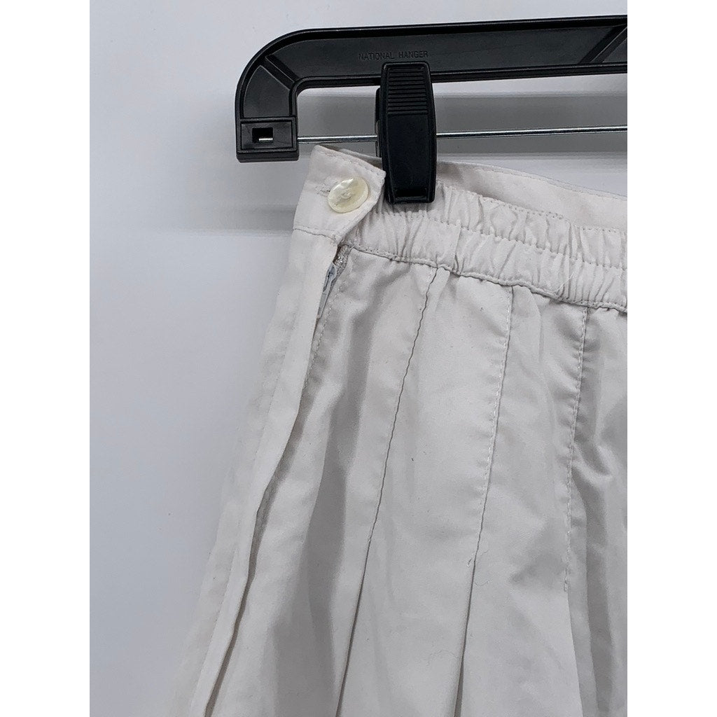 VITAL Women's White Pleated Tennis Mini Skirt SZ 8