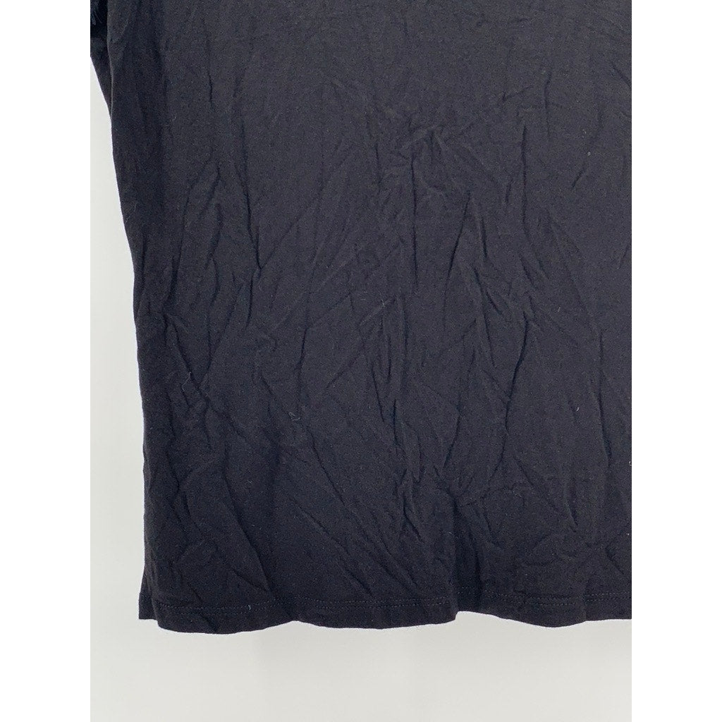 INC INTERNATIONAL CONCEPTS Women's Black Mesh Lace Short Sleeve Top SZ S