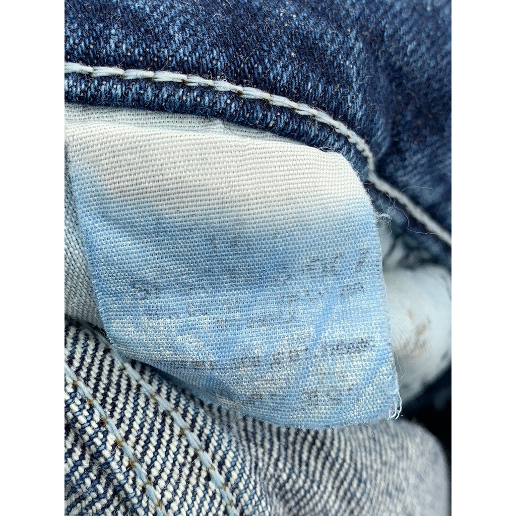 LEE DENIM RIDERES Women's Dark Blue Denim Cut-Off Regular-Fit Shorts SZ 10