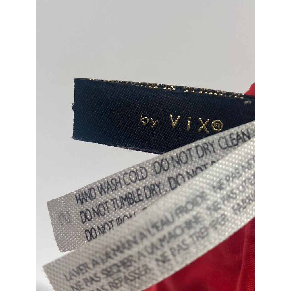 CLUB MONACO BY VIX Women's Red-Gold Halter Bikini Top SZ S