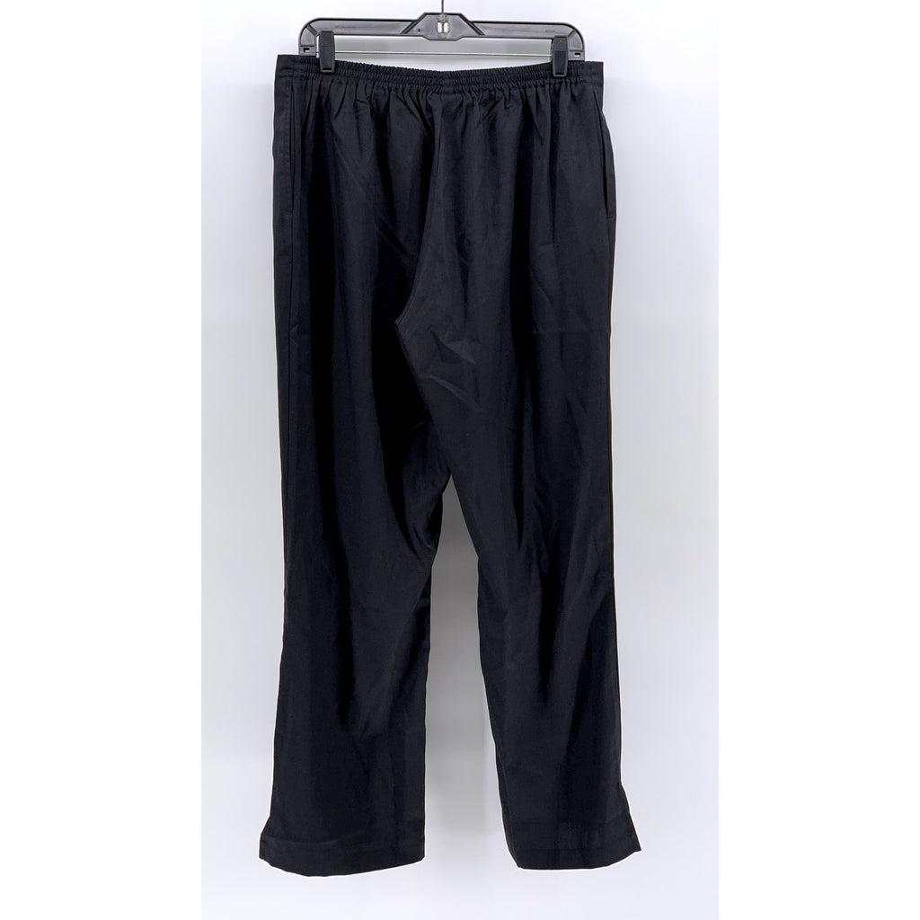 EDWARDS Women's Black Solid Wide Leg Uniform Pants SZ L