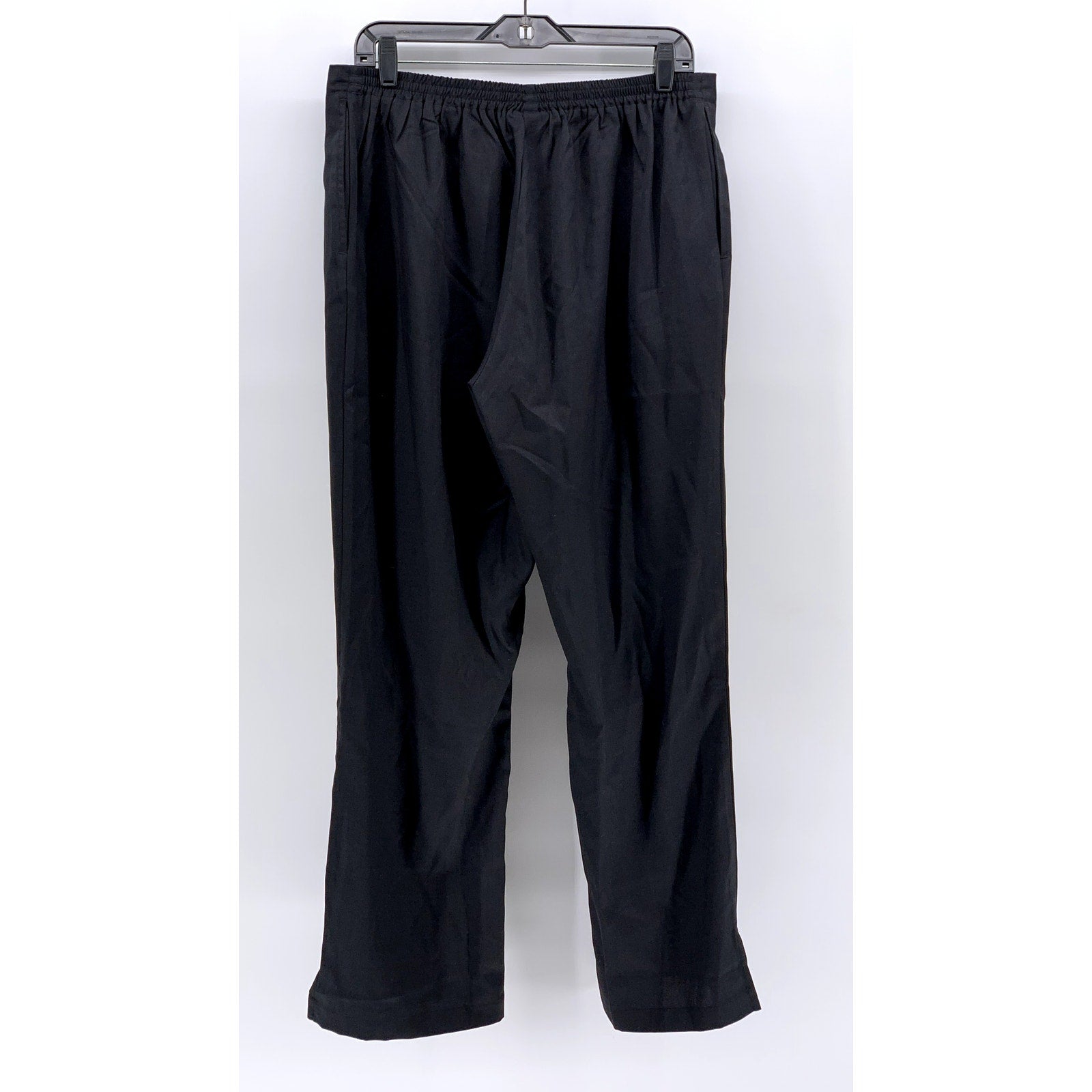 EDWARDS Women's Black Solid Wide Leg Uniform Pants SZ L