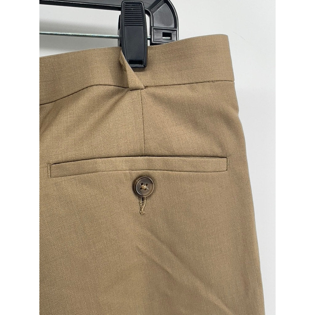 LAUREN RALPH LAUREN Men's Tan Regular-Fit Cuffed Wool Pants SZ 38X29