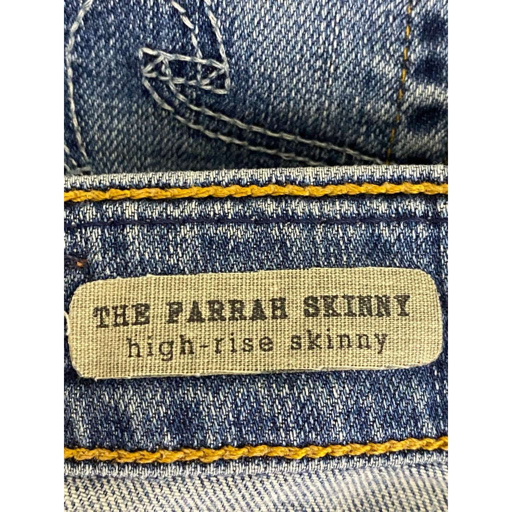 ADRIANO GOLDSCHEID Women's Dark Blue Denim Farrah High-Rise Skinny Jean SZ 25