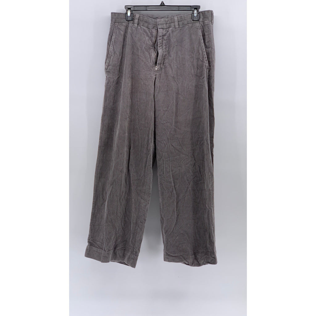 COS Men's Gray Corduroy Relaxed Fit Straight-Leg Casual Pant SZ 34R