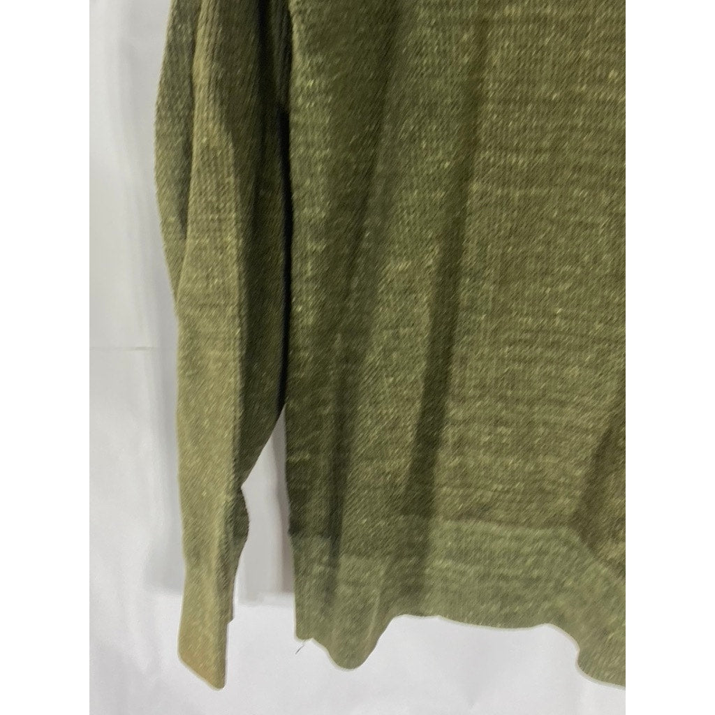 POLO RALPH LAUREN Men's Olive Green Crewneck Thermal Long Sleeve Sweater SZ XL