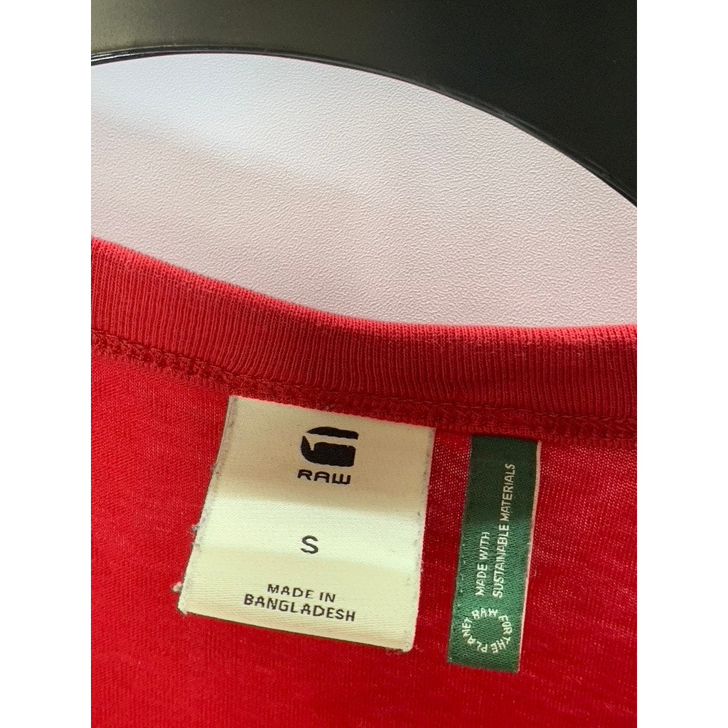 G-STAR RAW Men's Red Uniform Of The Free Graphic Short Sleeve T-Shirt SZ S