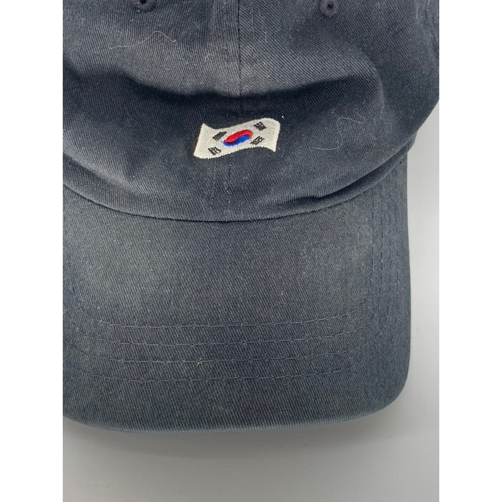REVER & CO Unisex Adult Black Korea Flag Patch Adjustable Baseball Hat SZ OS