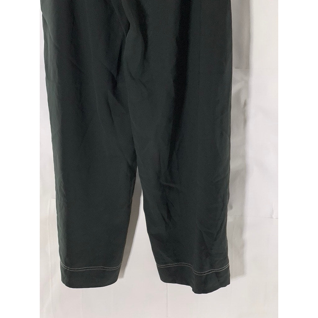 NASTY GAL Women's Black A Complicated Stitch-Uation Wide-Leg Trousers SZ 8