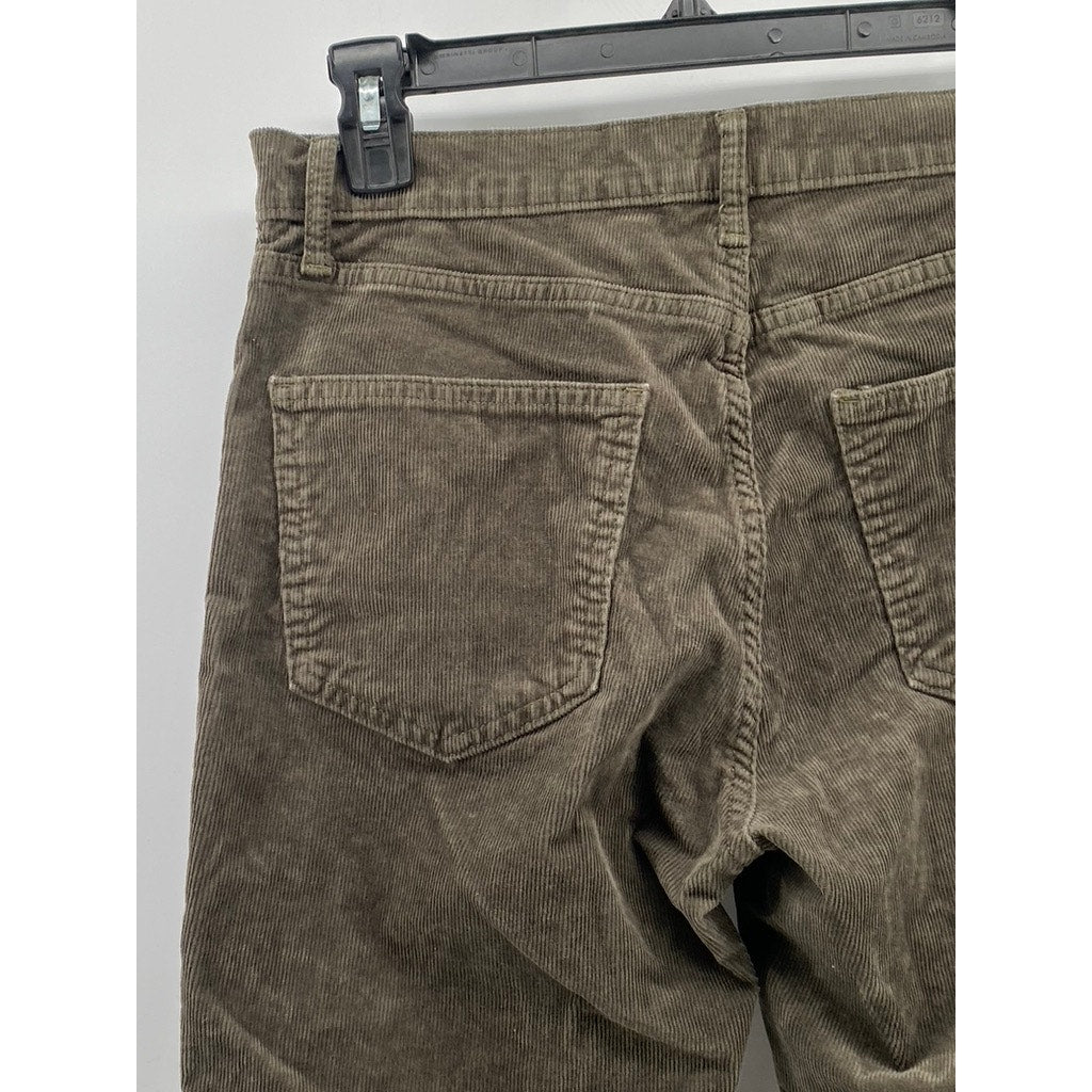 GAP Women's Deep Depth Green Corduroy Vintage Slim High-Rise Pant SZ 28/6