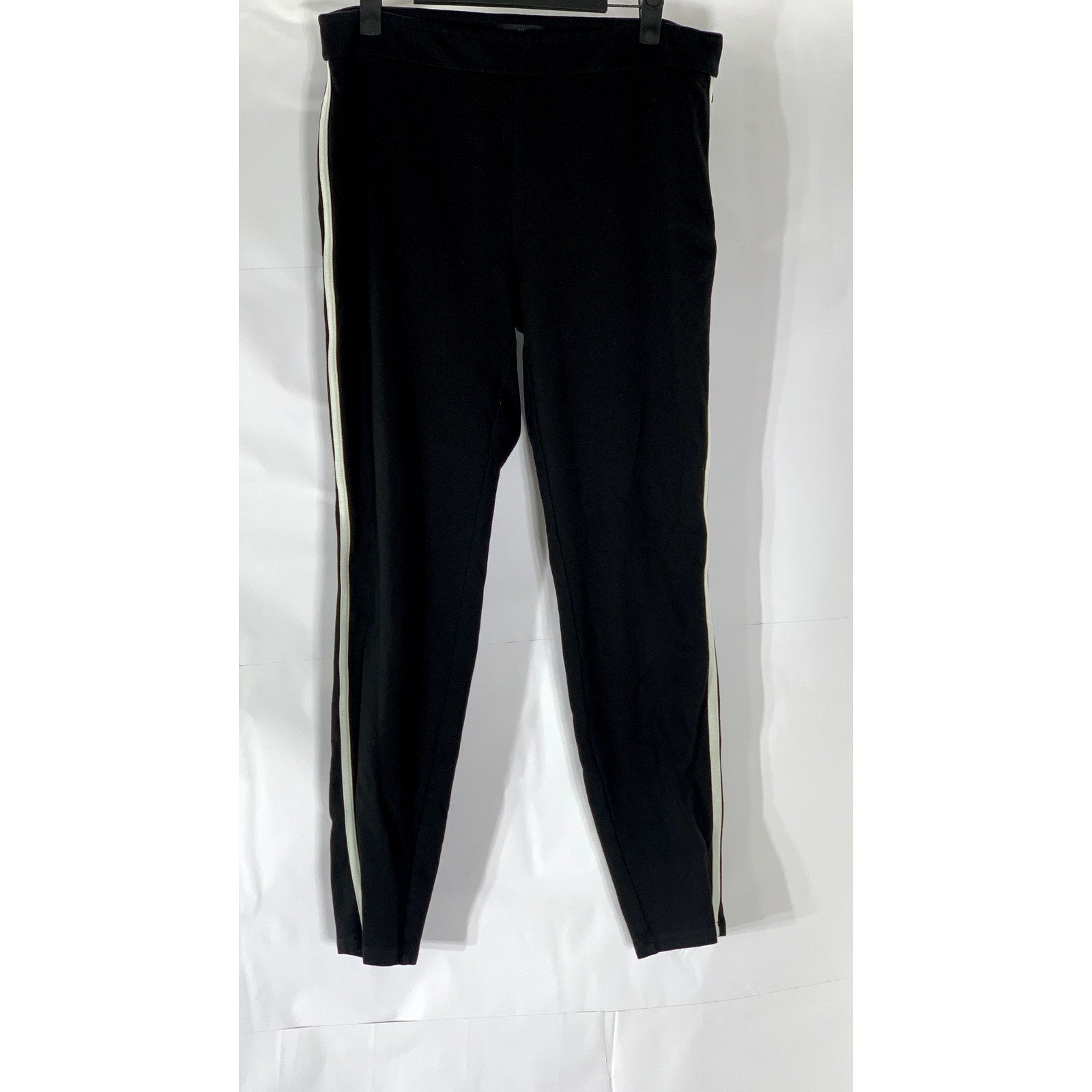 WHITE HOUSE BLACK MARKET Women's Black-White Striped The Skinny Pant SZ 8