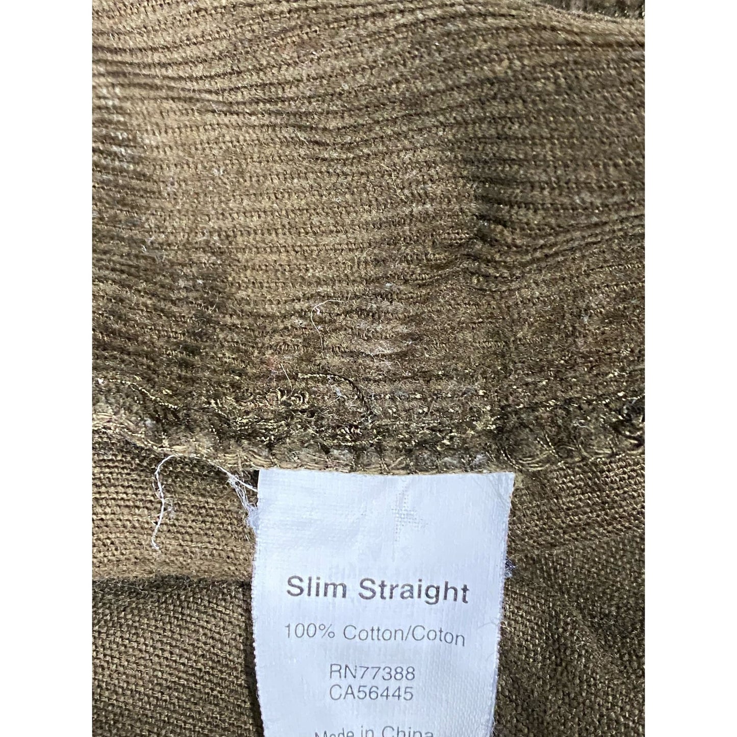 J. CREW Men's Brown Slim-Straight Corduroy Five-Pocket Pant SZ 33X32