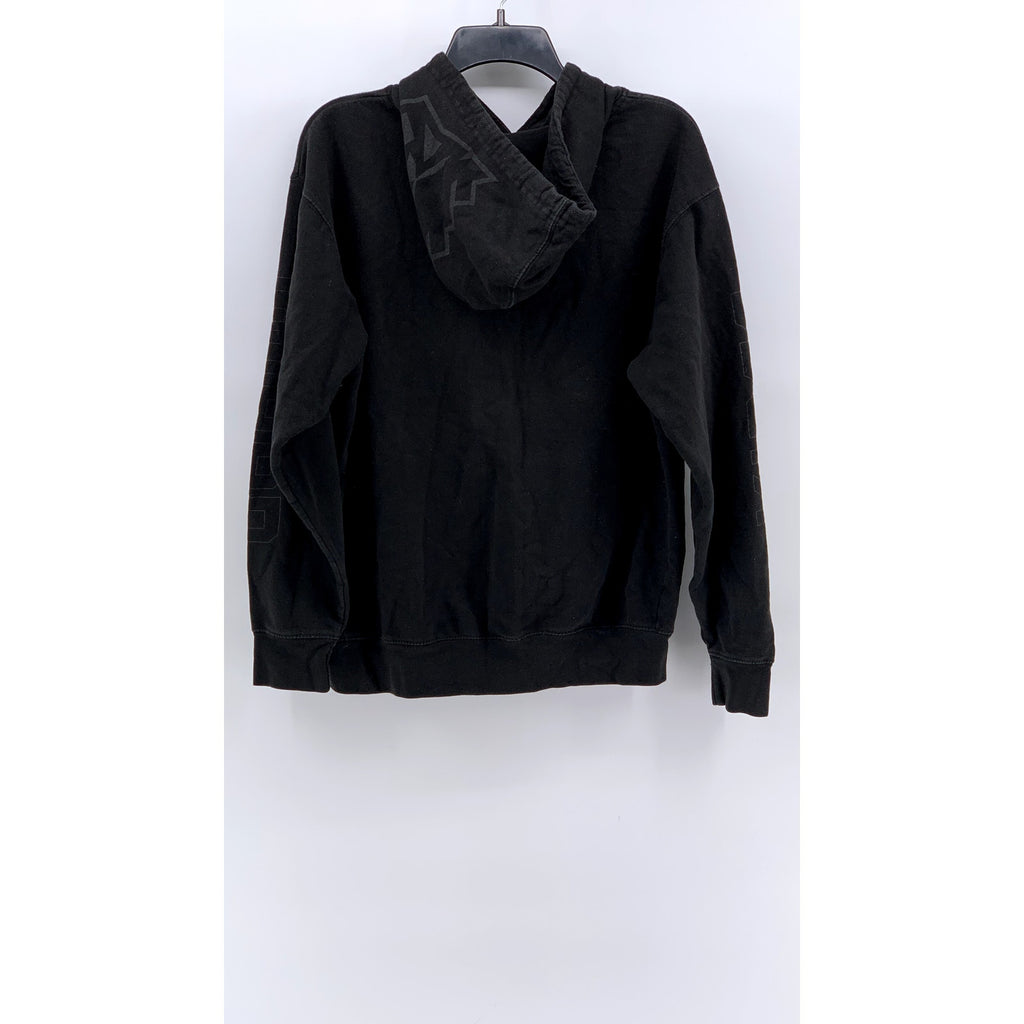 OFFICIAL Men's Washed Black Printed Casual Hoodie SZ S