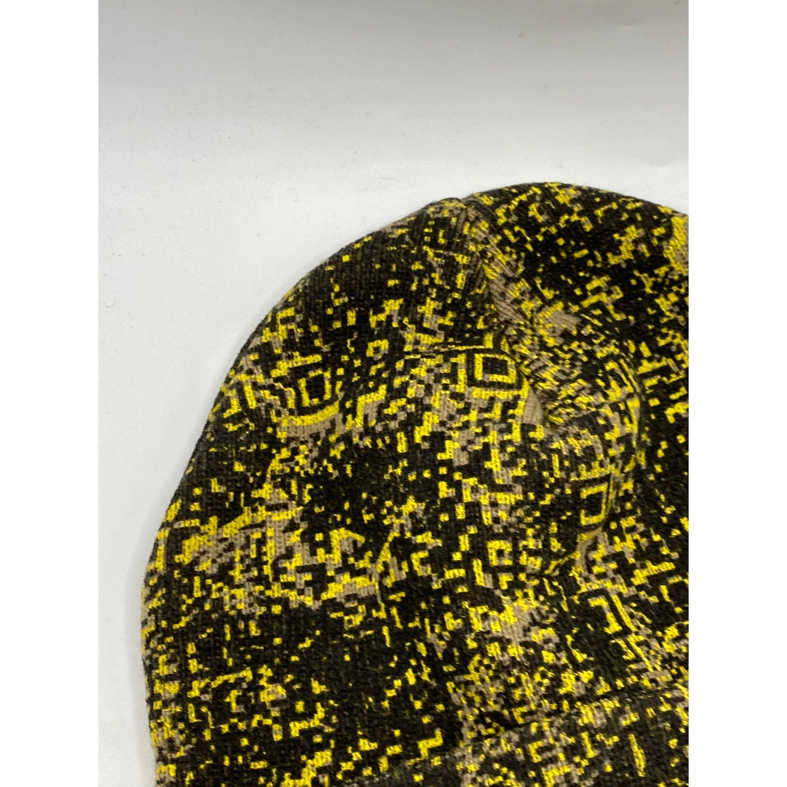 LQQK STUDIO Men's Black-Yellow Digi Camo QR Cuffed Fleece Line Beanie SZ OS