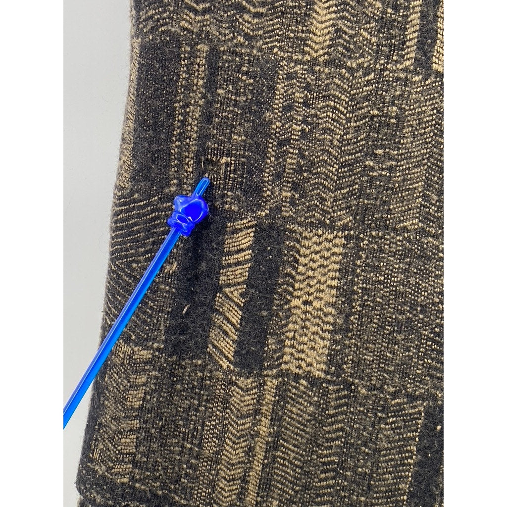 UNBRANDED Women's Brown-Black Fringe Knit Scarf SZ OS