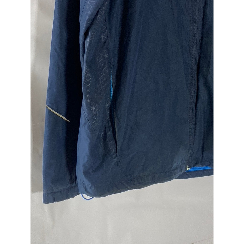 STARTER Men's Vintage Navy Blue Zip-Up Lightweight Windbreaker Jacket SZ M