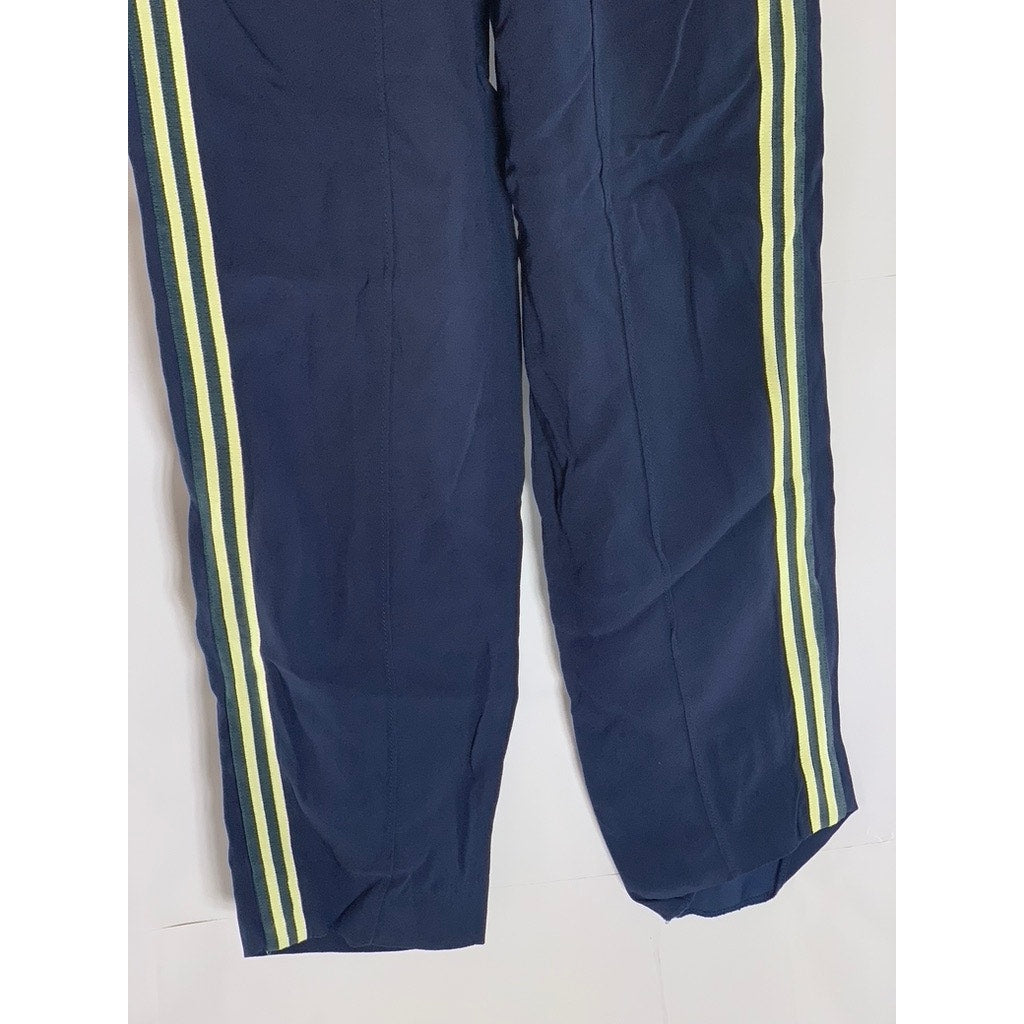 J.CREW Women's Blue/Yellow Double Stripe Crepe Pull-On Track Pants SZ 0