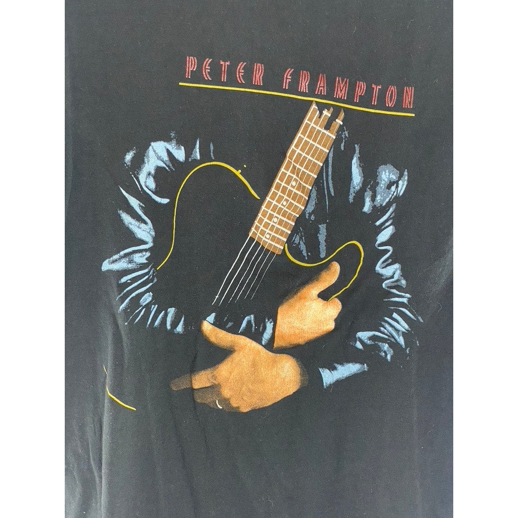 VINTAGE Unisex Peter Frampton "Premonition" Tour Guide Short Sleeve T-Shirt SZ L