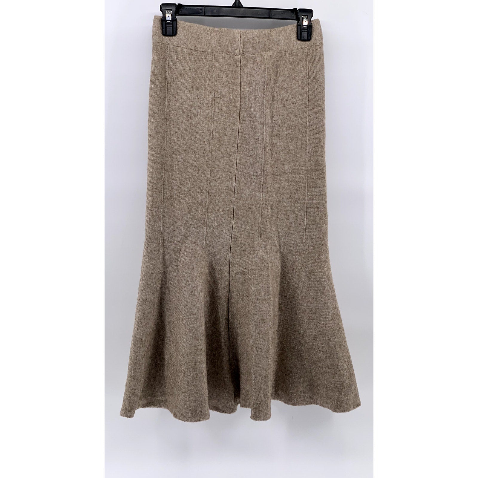 UNBRANDED Women's Tan Knit Midi Skirt SZ S