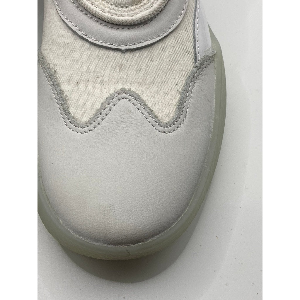 VANS Men's White Vault Skoot LX Pull-On Round Toe Sock Shoes SZ 7.5