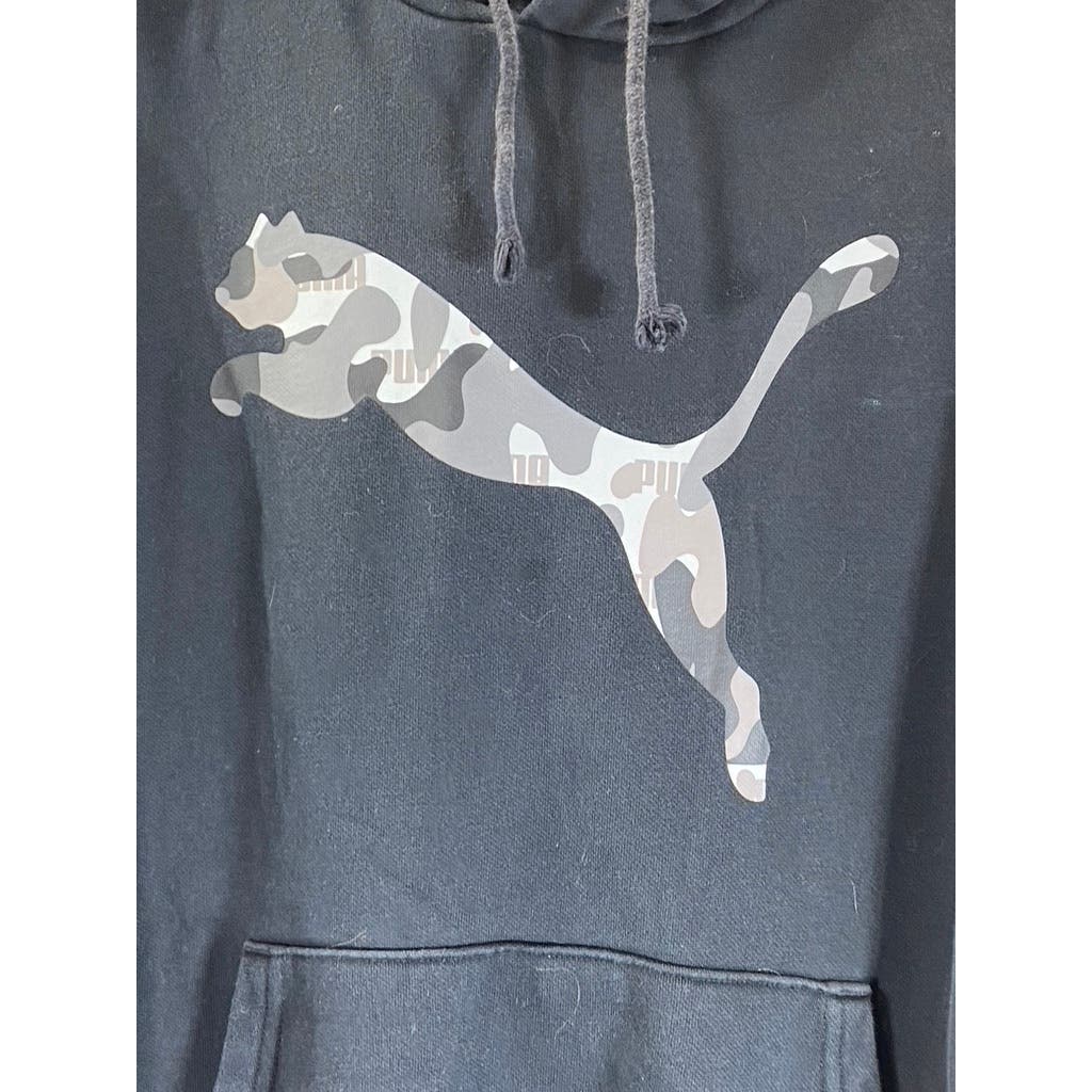 PUMA Men's Black Camo Graphic Pullover Hoodie SZ M