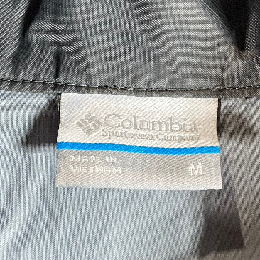 COLUMBIA Men's Black/Grey Glennaker Lake Full-Zip Vintage Rain Jacket SZ M