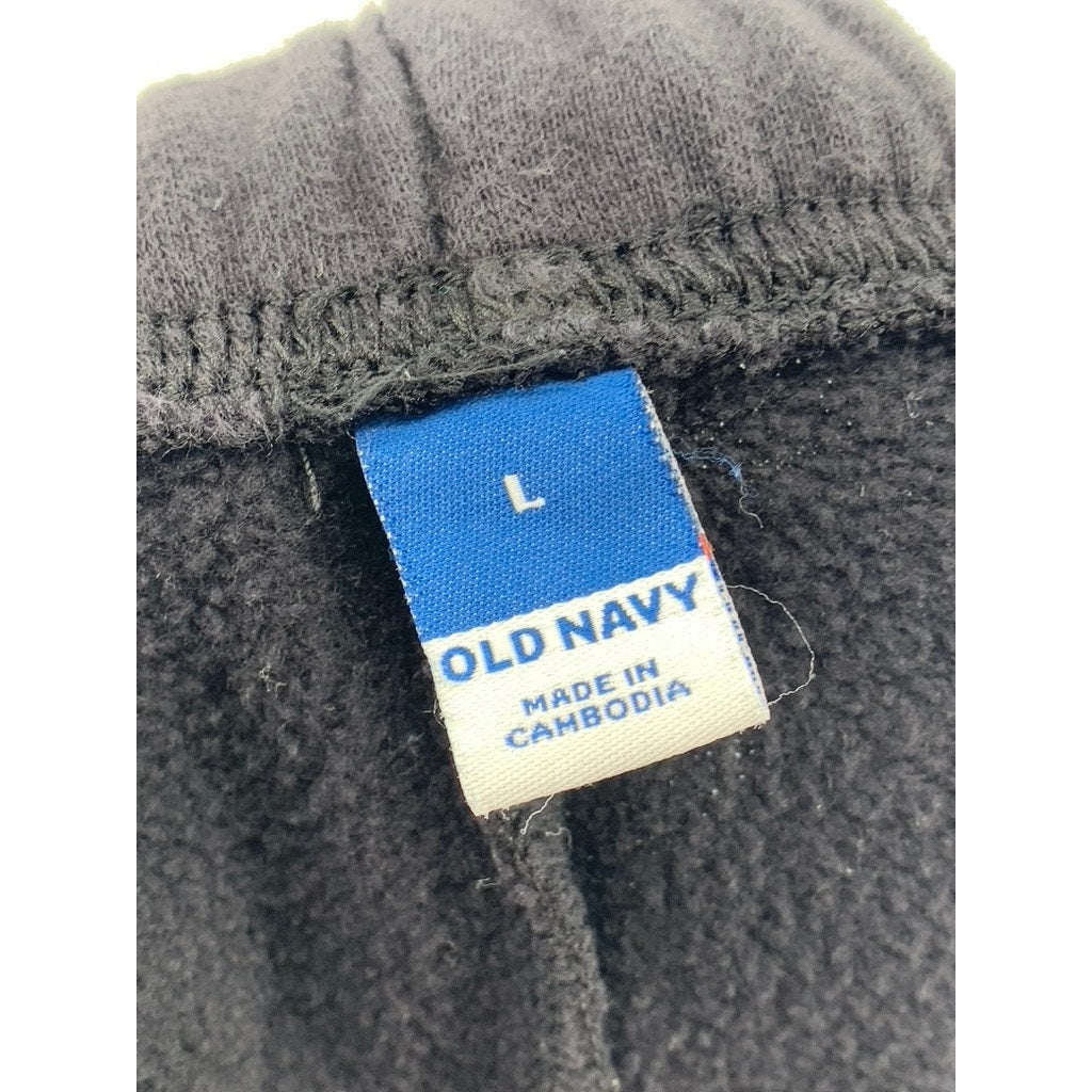 OLD NAVY Women's Black Solid Straight-Leg Sweatpants SZ L