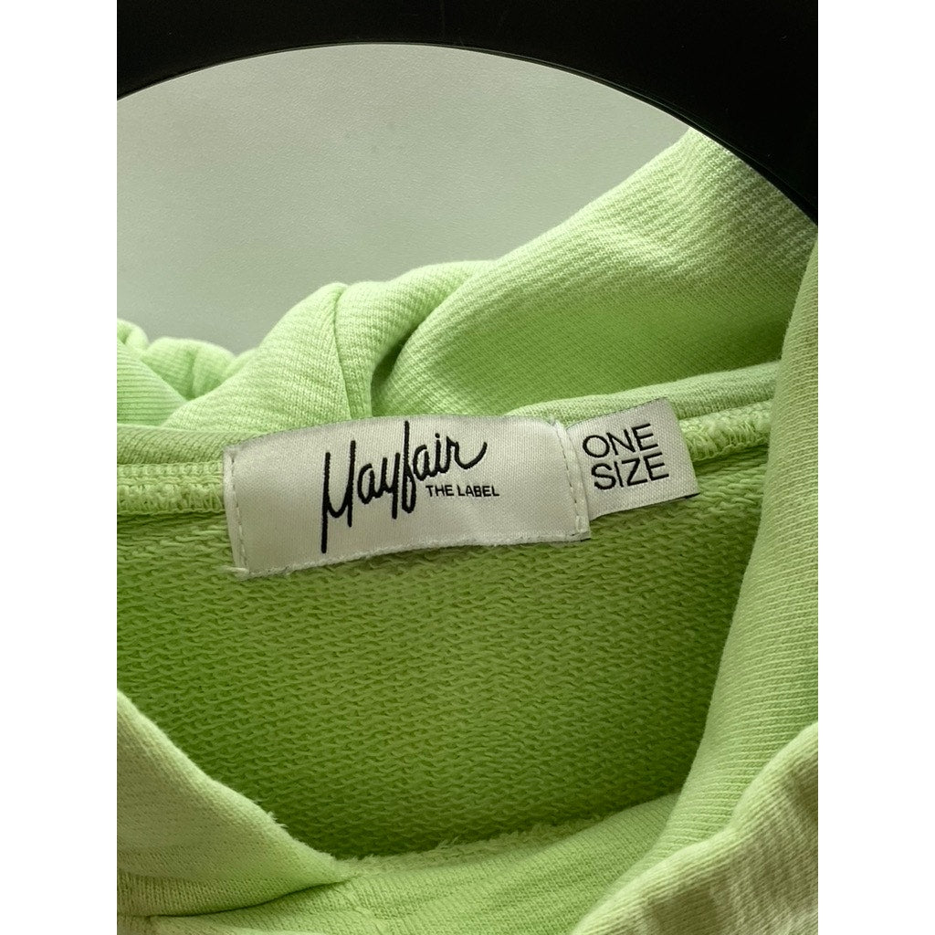 THE MAYFAIR GROUP Unisex Sage Green Zero Dollars Graphics Hoodie Sweater SZ OS