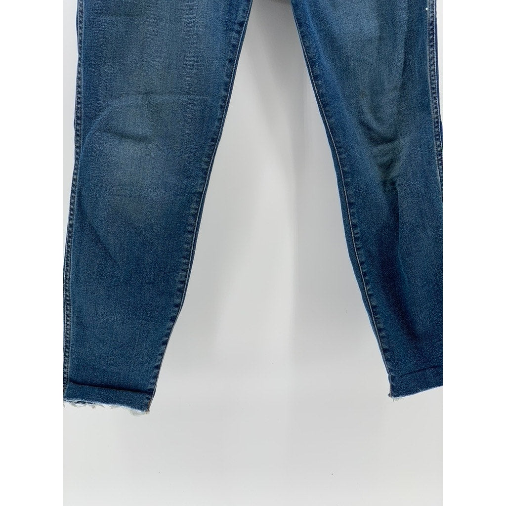 EVERLANE Women's Blue Denim The Vintage Skinny Ankle Button-Fly Jeans SZ 28