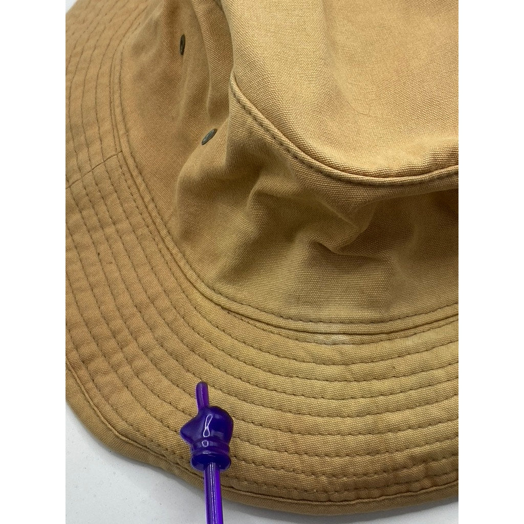 OBEY Men’s Tan Canvas Vintage Casual Neck-Tie Bucket Hat SZ OS